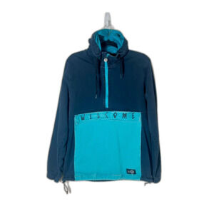 Welcome Skate Jacket Anorak Mens Teal Medium Grunge Skater Streetwear